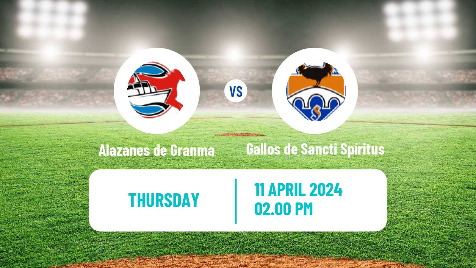 Baseball Cuba Serie Nacional Baseball Alazanes de Granma - Gallos de Sancti Spíritus