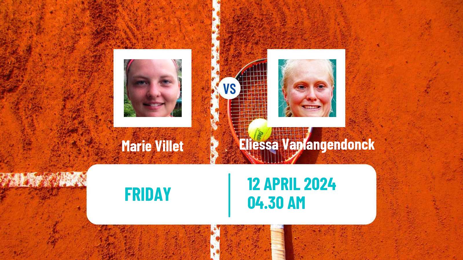 Tennis ITF W15 Monastir 13 Women Marie Villet - Eliessa Vanlangendonck