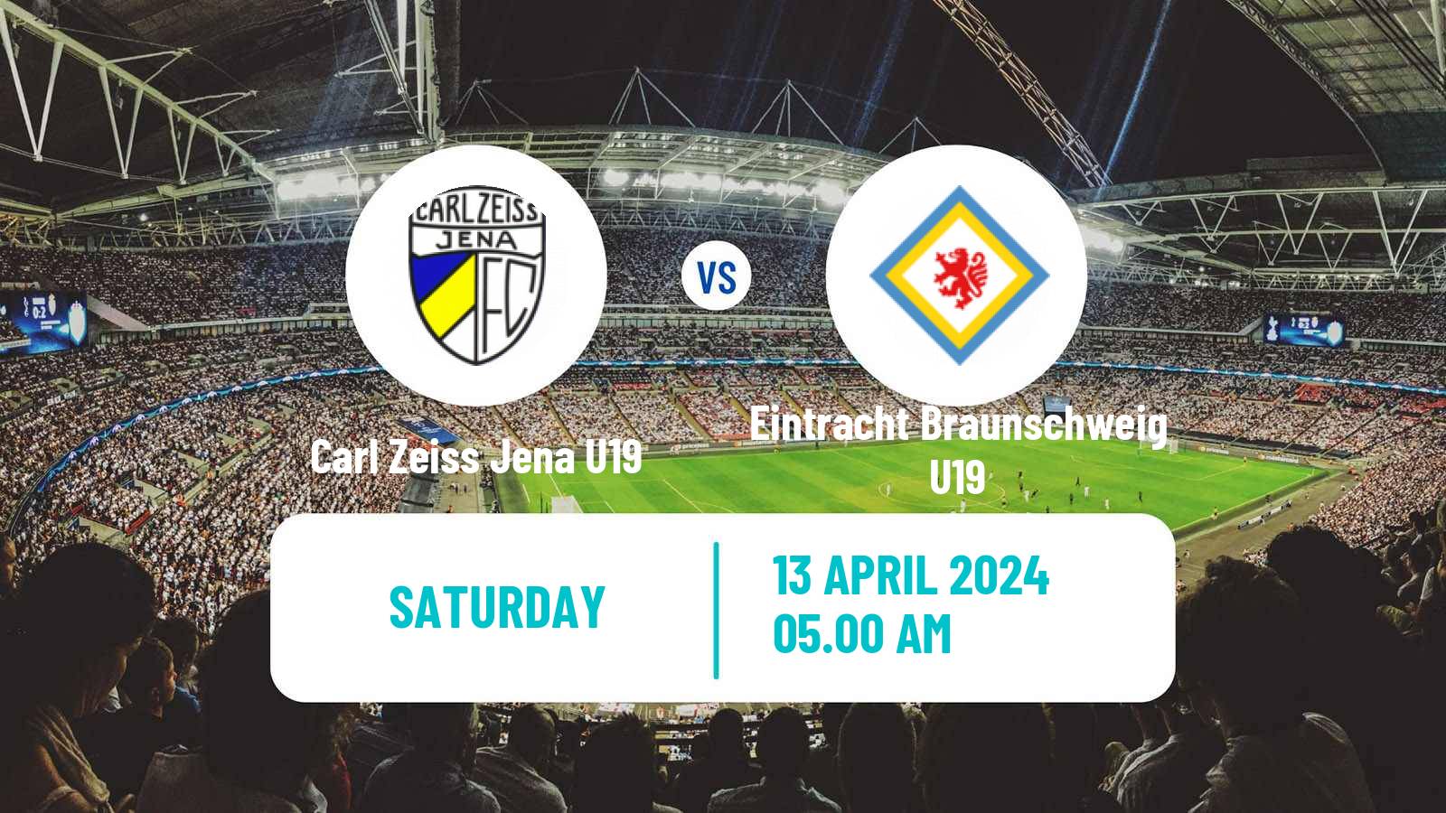 Soccer German Junioren Bundesliga North Carl Zeiss Jena U19 - Eintracht Braunschweig U19