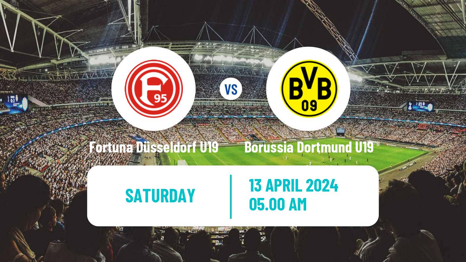 Soccer German Junioren Bundesliga West Fortuna Düsseldorf U19 - Borussia Dortmund U19