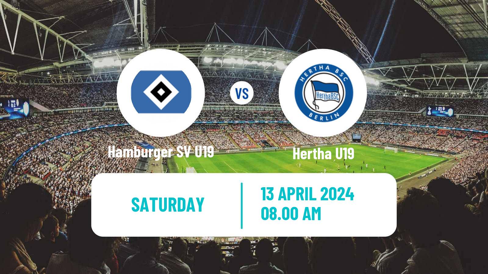 Soccer German Junioren Bundesliga North Hamburger SV U19 - Hertha U19