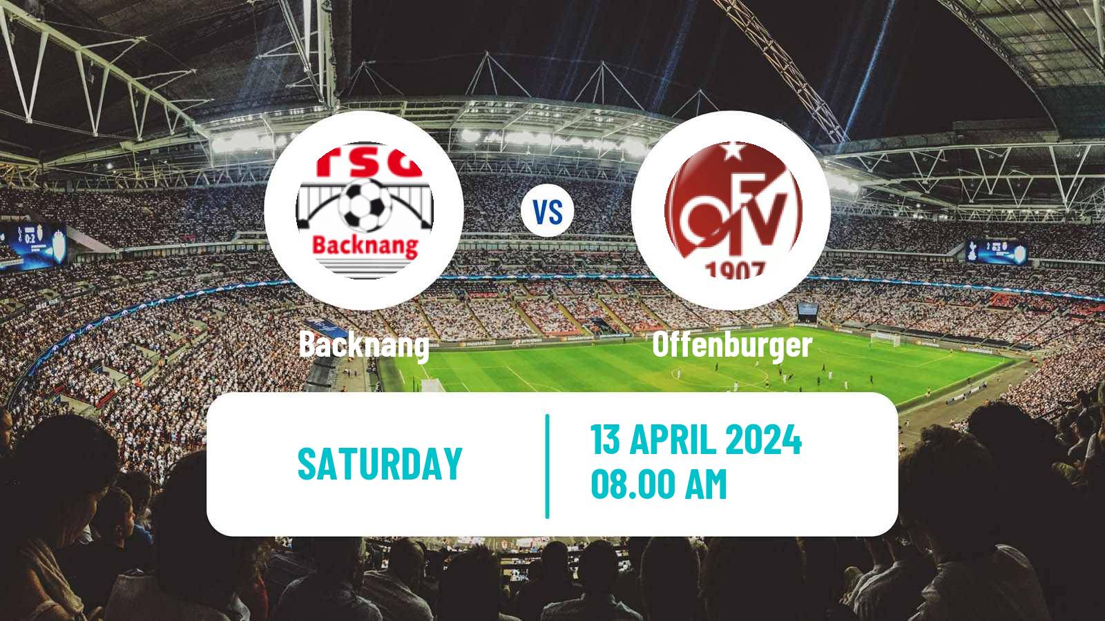 Soccer German Oberliga Baden-Württemberg Backnang - Offenburger