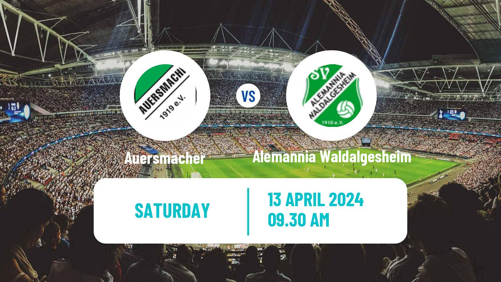 Soccer German Oberliga Rheinland-Pfalz/Saar Auersmacher - Alemannia Waldalgesheim