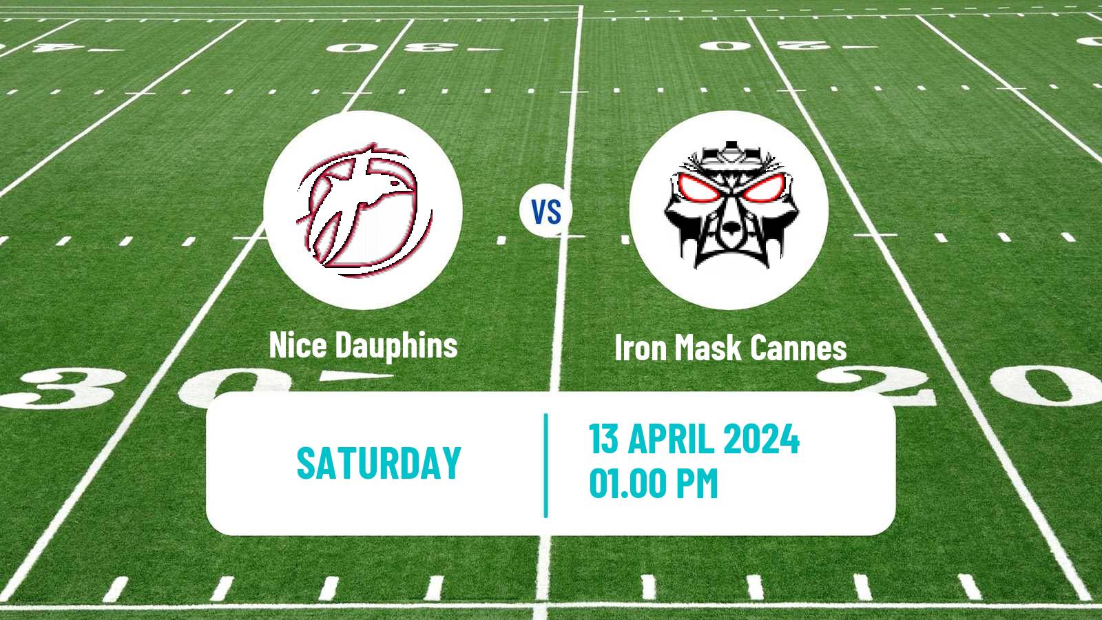 American football French Championnat Elite American Football Nice Dauphins - Iron Mask Cannes