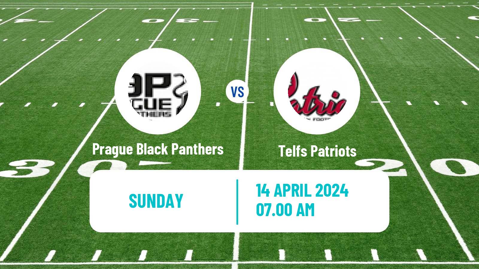 American football Austrian Football League Prague Black Panthers - Telfs Patriots