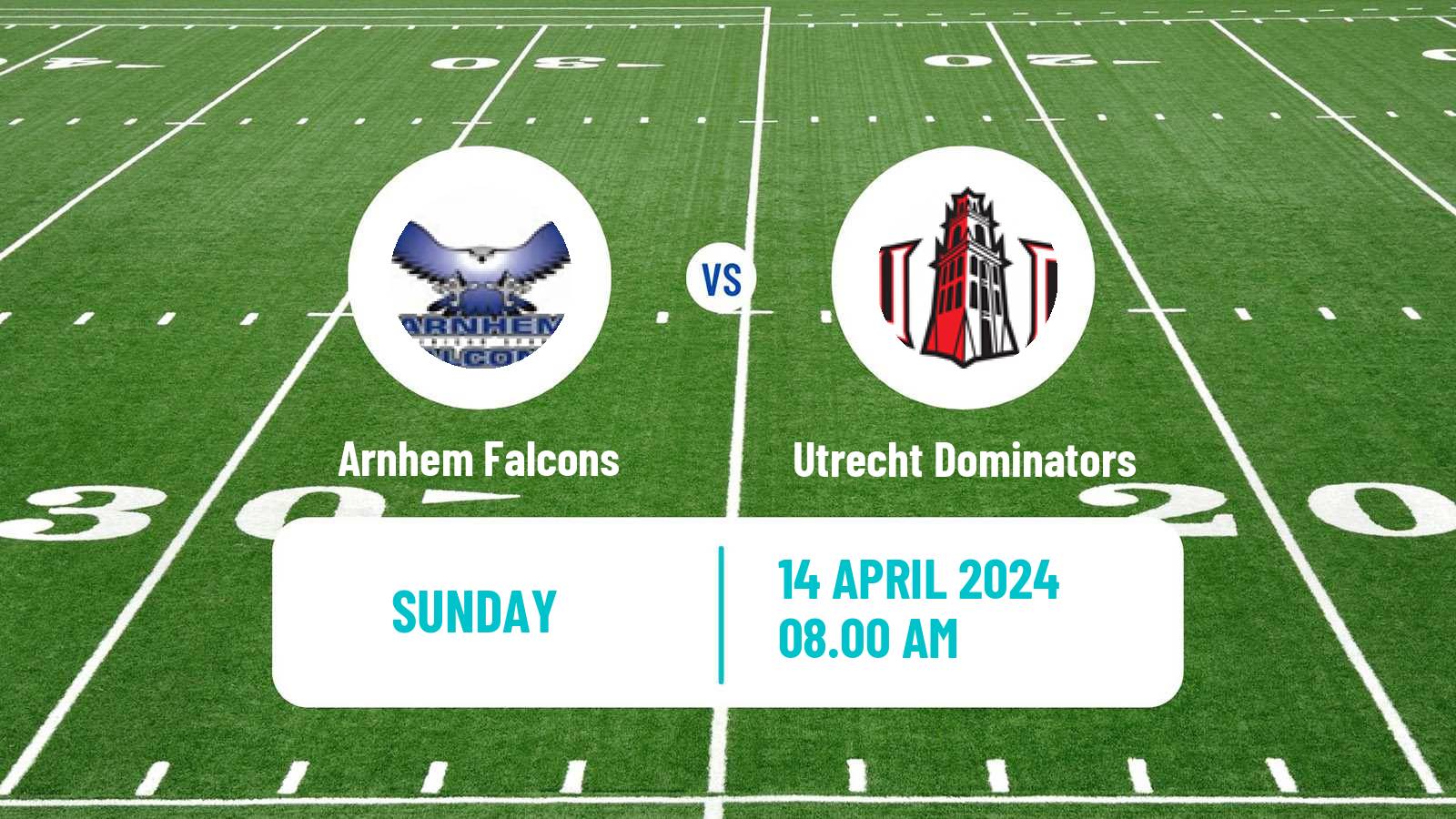 American football Dutch Eredivisie American Football Arnhem Falcons - Utrecht Dominators