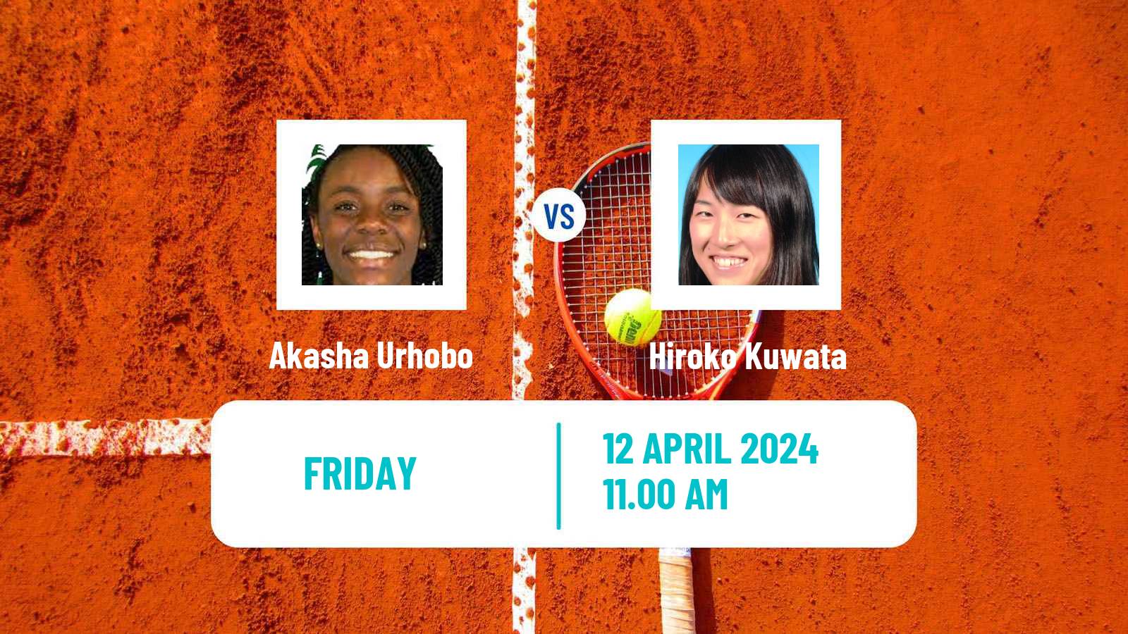 Tennis ITF W35 Boca Raton Fl Women Akasha Urhobo - Hiroko Kuwata