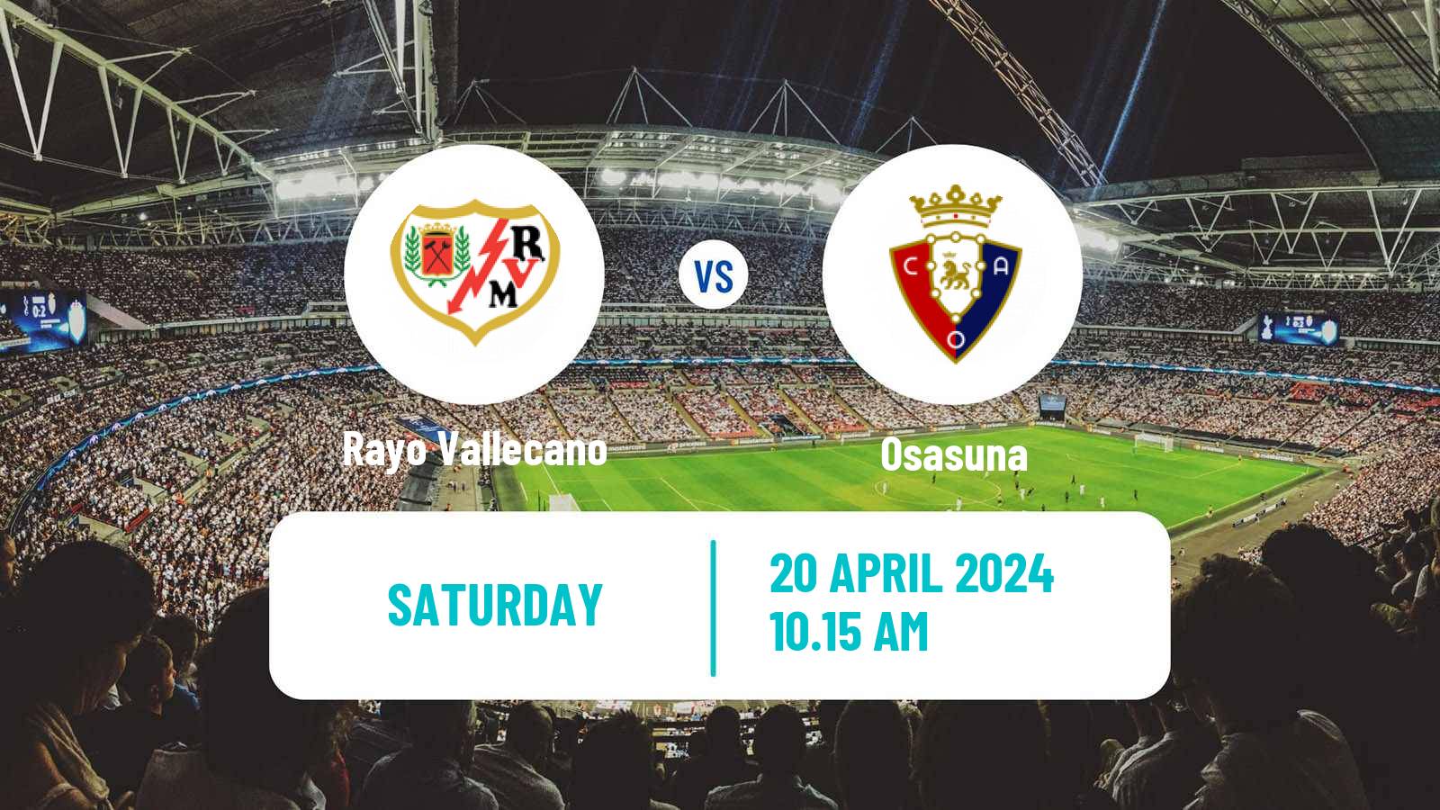 Soccer Spanish LaLiga Rayo Vallecano - Osasuna