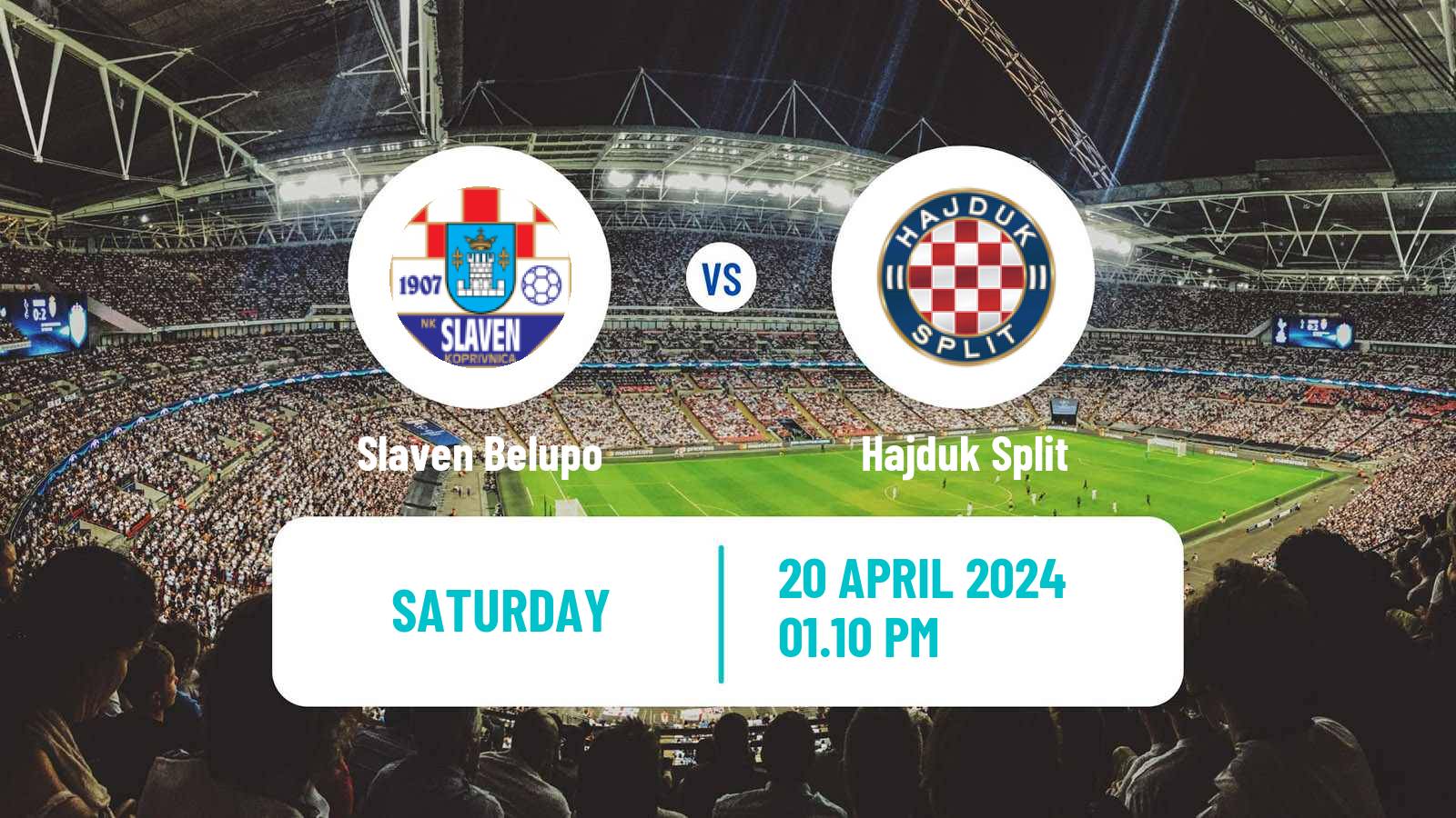 Soccer Croatian HNL Slaven Belupo - Hajduk Split