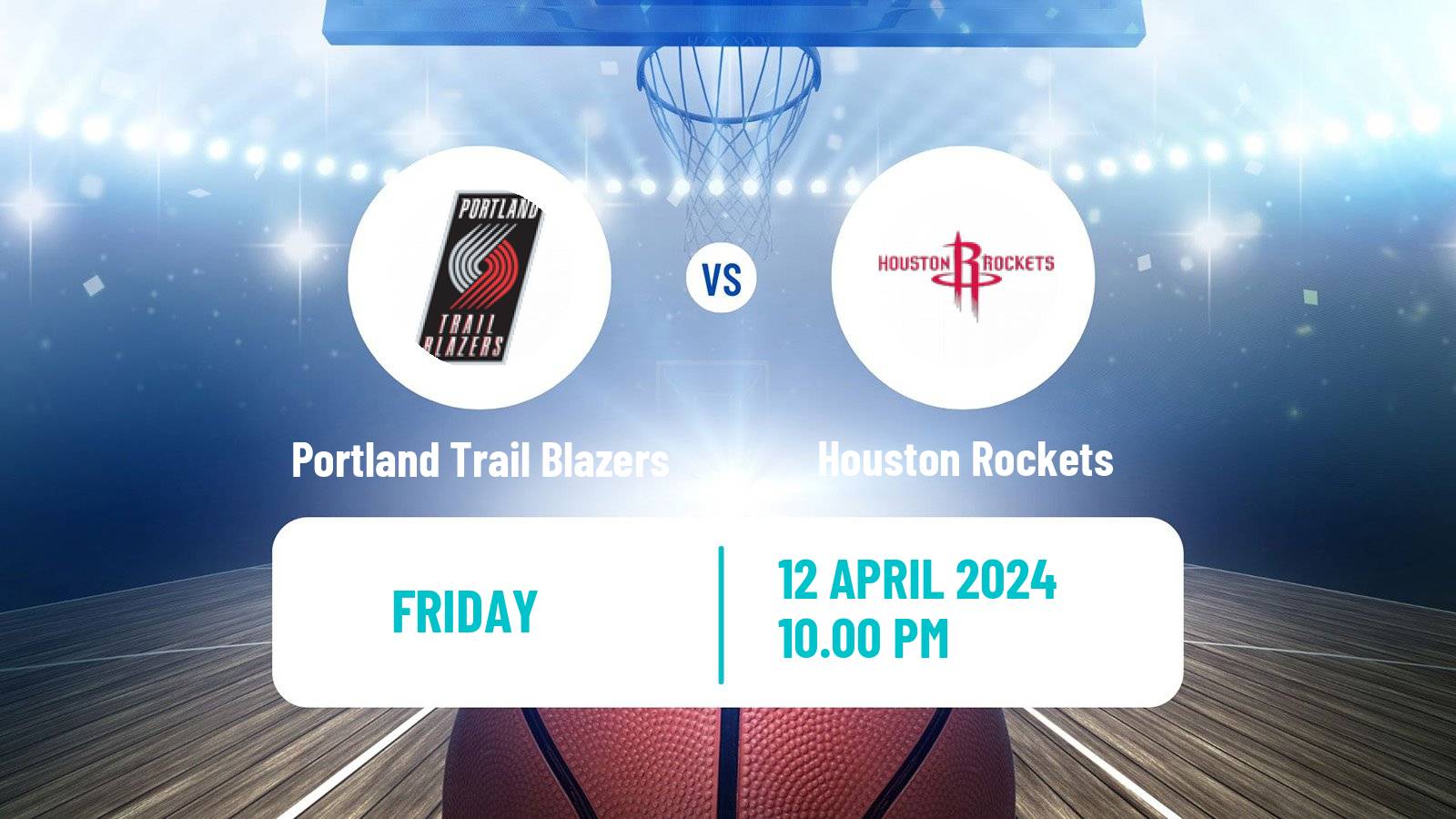 Basketball NBA Portland Trail Blazers - Houston Rockets
