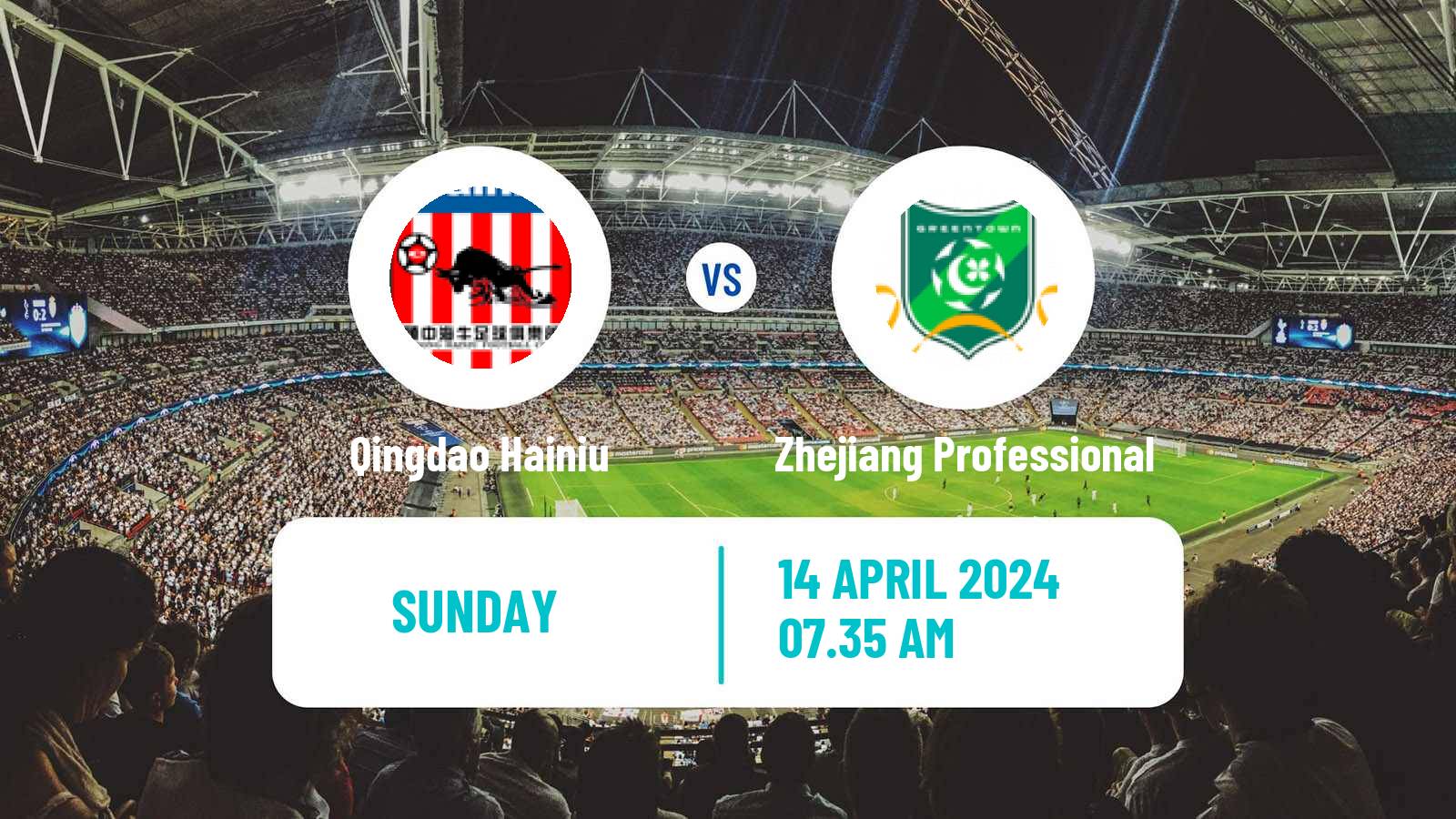 Soccer Chinese Super League Qingdao Hainiu - Zhejiang Professional