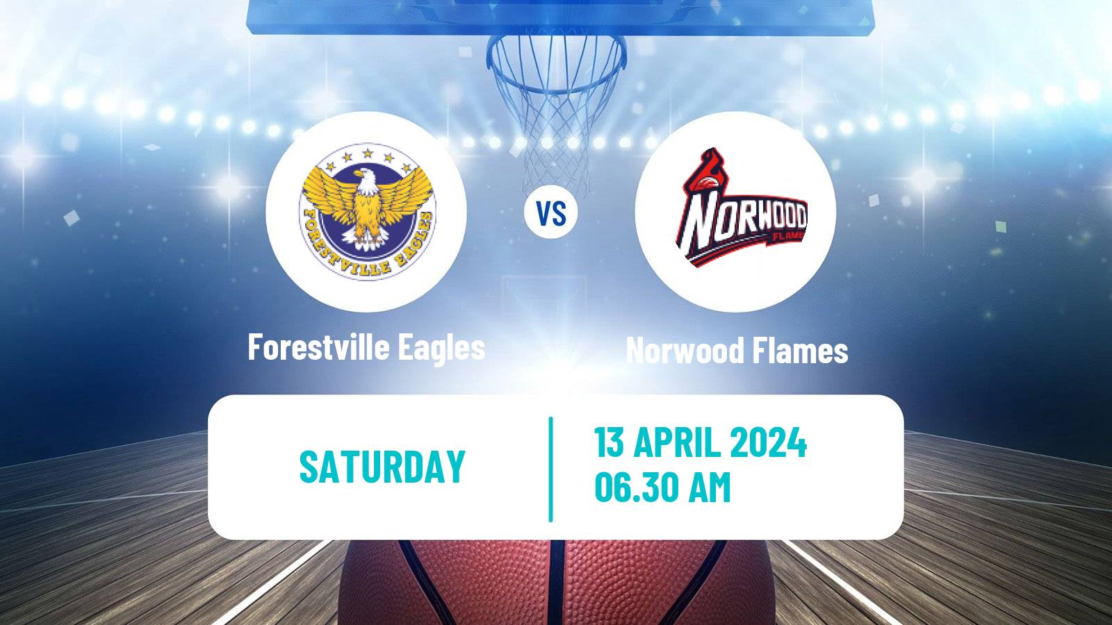 Basketball Australian NBL1 Central Forestville Eagles - Norwood Flames