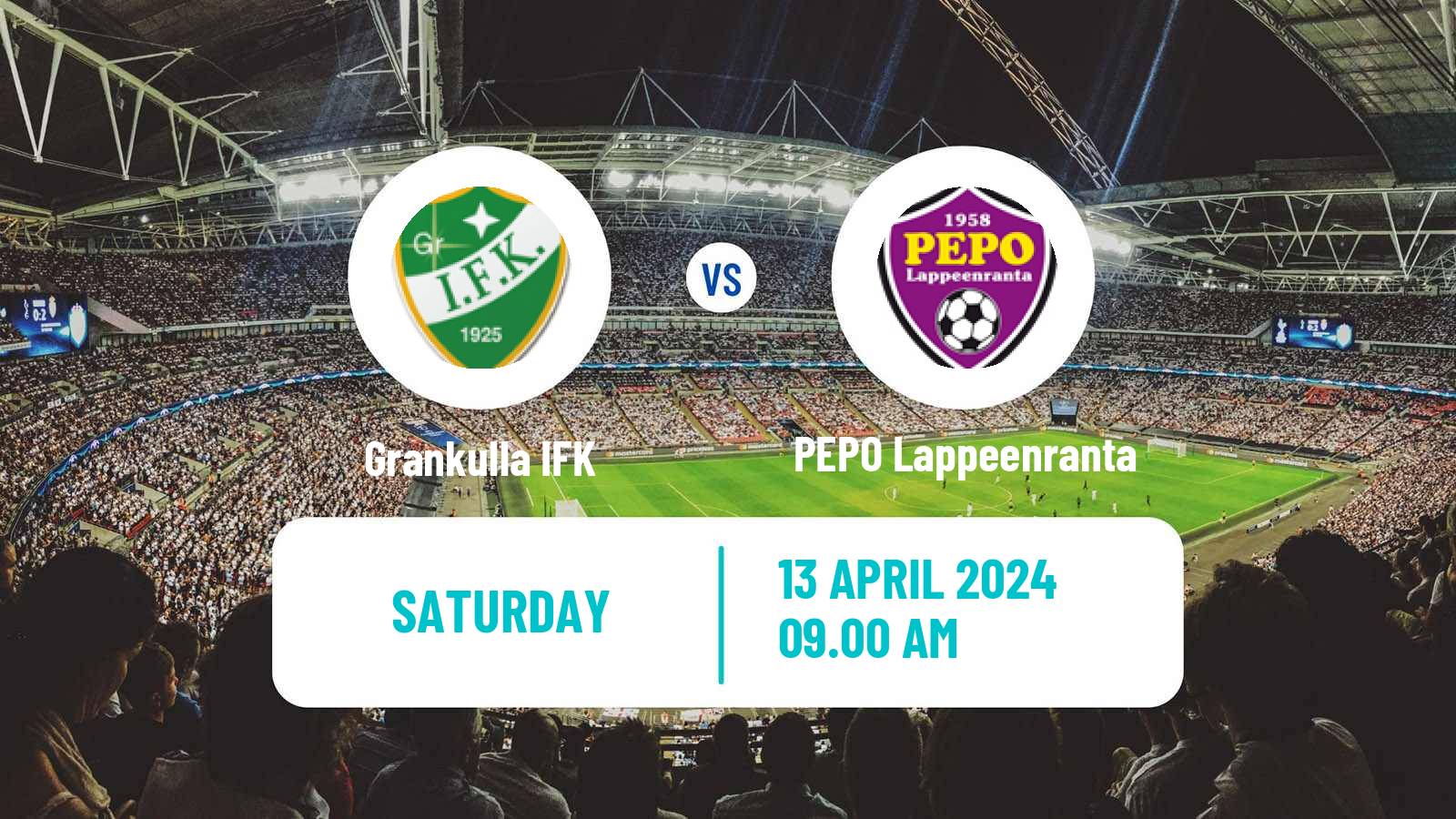 Soccer Finnish Kakkonen Group A Grankulla IFK - PEPO Lappeenranta