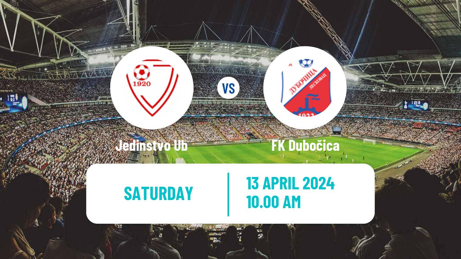 Soccer Serbian Prva Liga Jedinstvo Ub - Dubočica