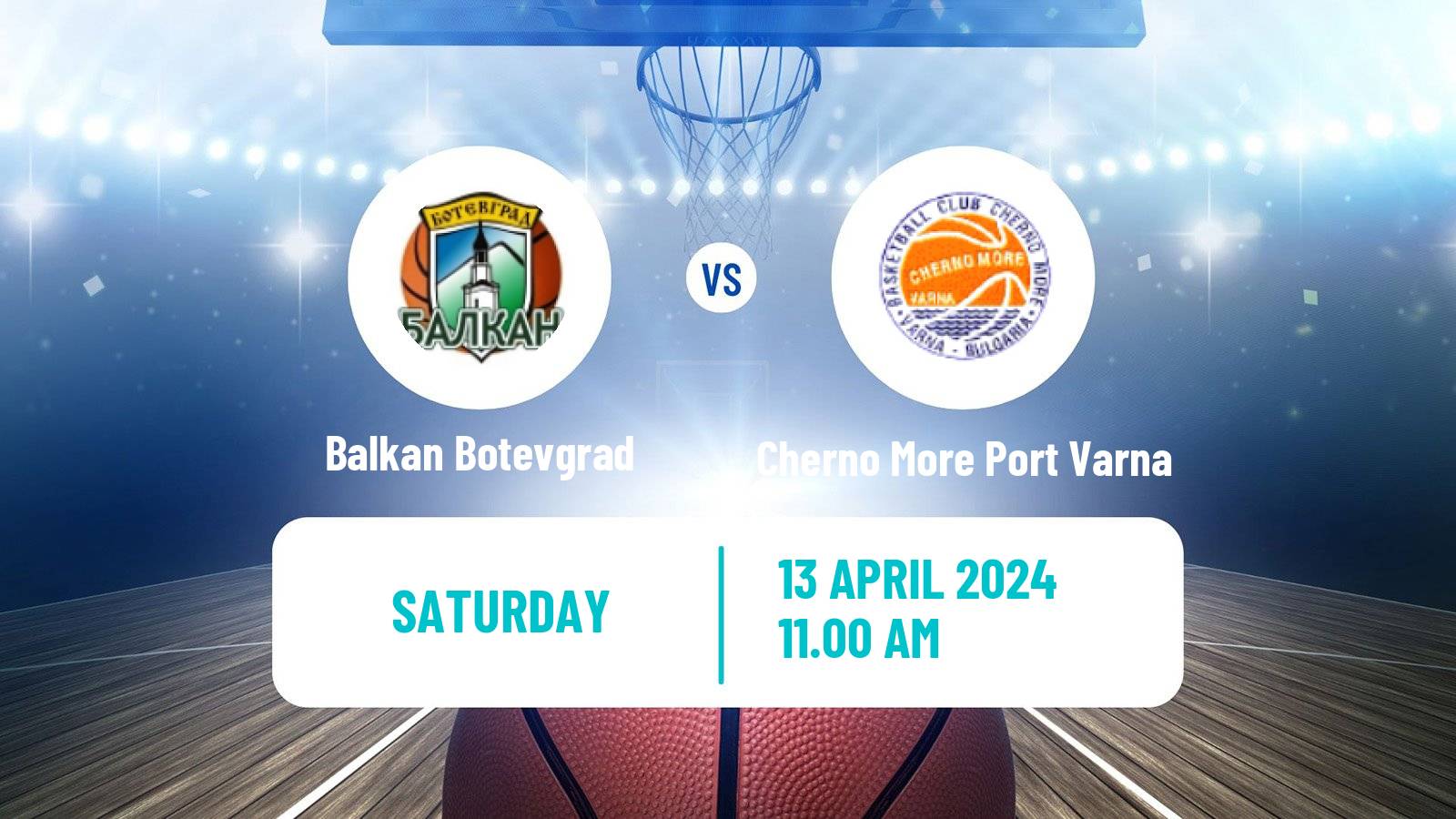 Basketball Bulgarian NBL Balkan Botevgrad - Cherno More Port Varna