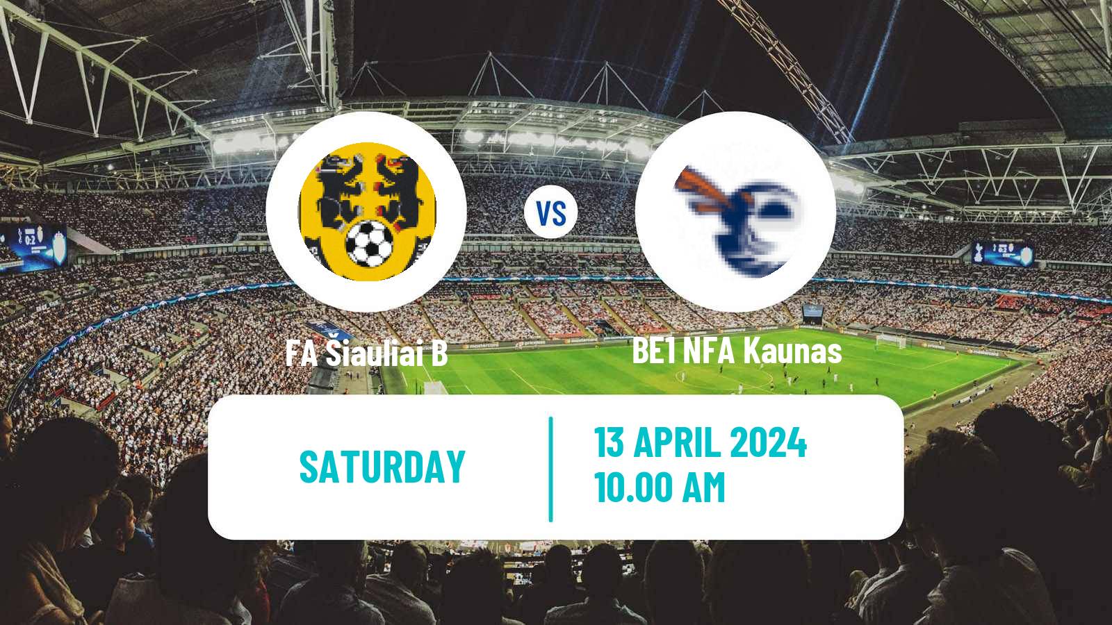 Soccer Lithuanian Division 2 FA Šiauliai B - BE1 NFA Kaunas