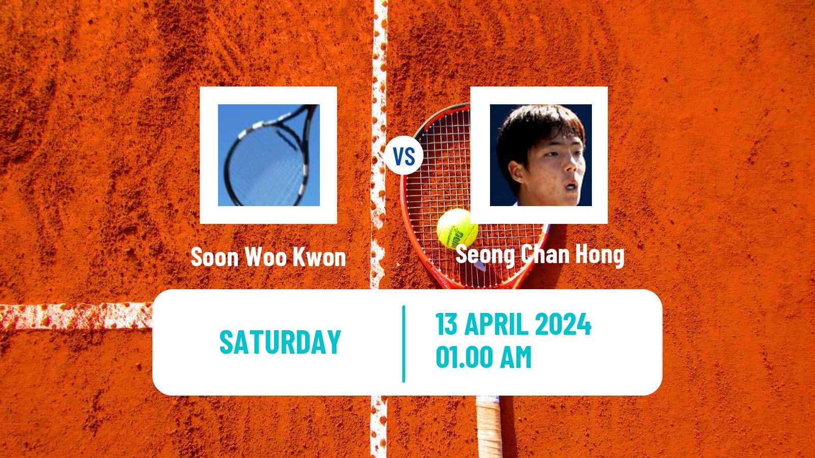Tennis Busan Challenger Men Soon Woo Kwon - Seong Chan Hong
