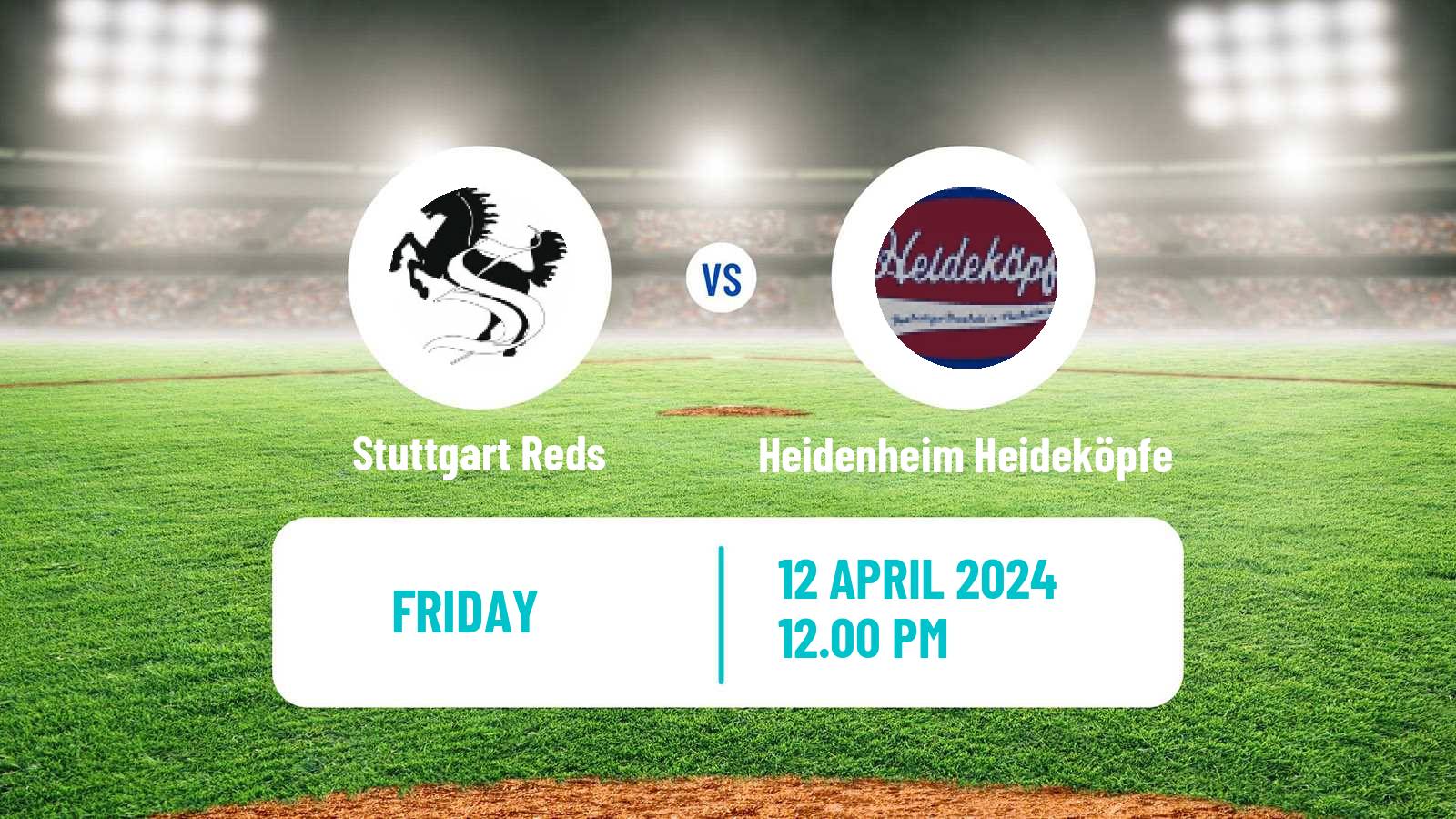 Baseball German Bundesliga South Baseball Stuttgart Reds - Heidenheim Heideköpfe