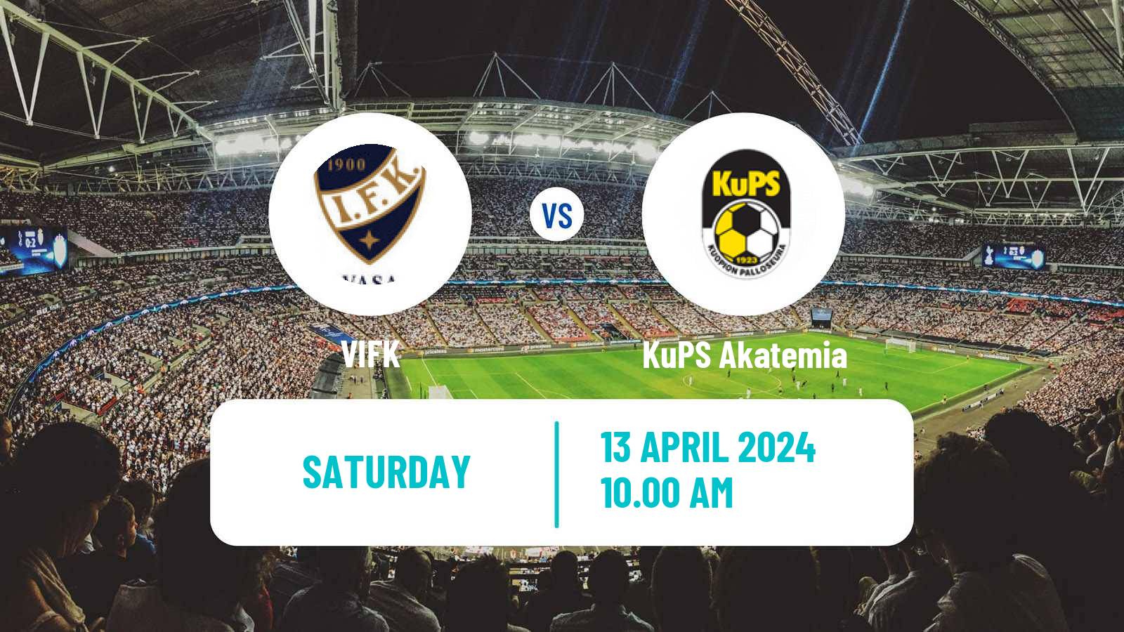 Soccer Finnish Ykkonen VIFK - KuPS Akatemia