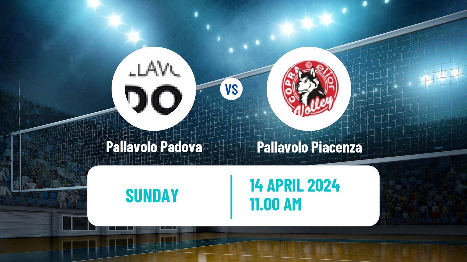 Volleyball Italian SuperLega Volleyball Pallavolo Padova - Pallavolo Piacenza
