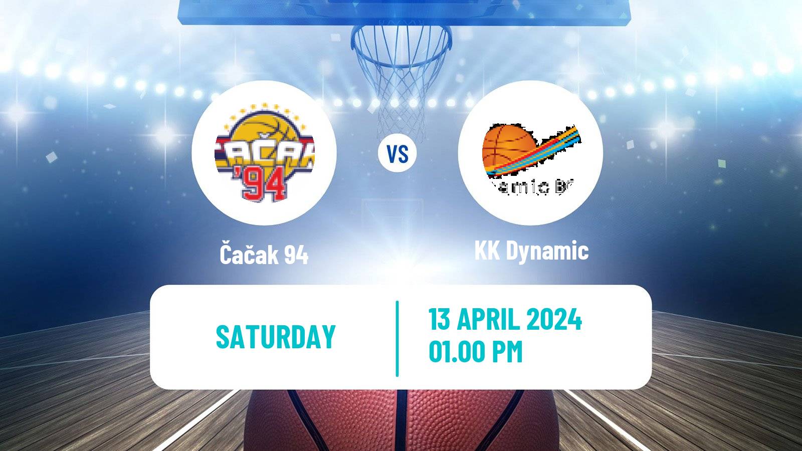 Basketball Serbian First League Basketball Čačak 94 - Dynamic