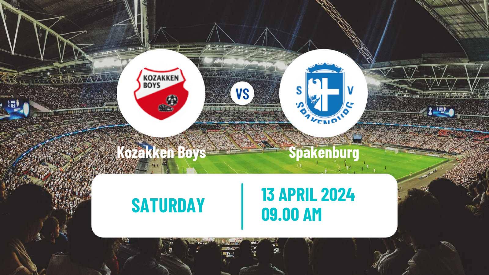 Soccer Dutch Tweede Divisie Kozakken Boys - Spakenburg
