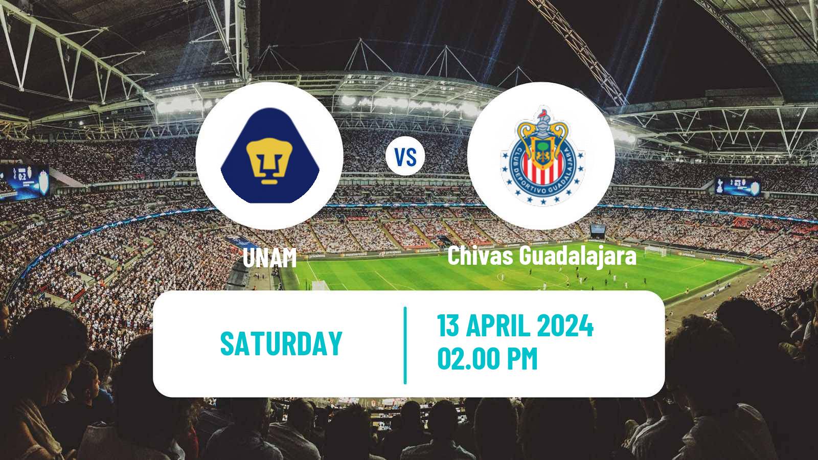 Soccer Mexican Liga MX Women UNAM - Chivas Guadalajara