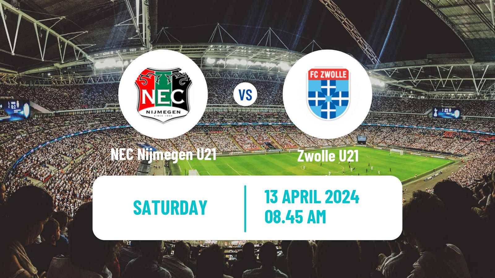 Soccer Dutch Divisie 1 U21 NEC Nijmegen U21 - Zwolle U21