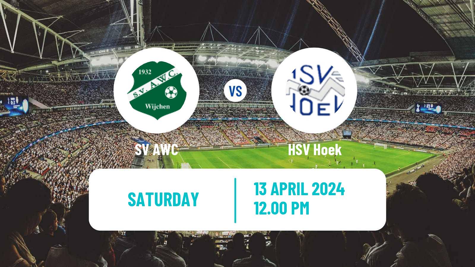 Soccer Dutch Derde Divisie AWC - HSV Hoek
