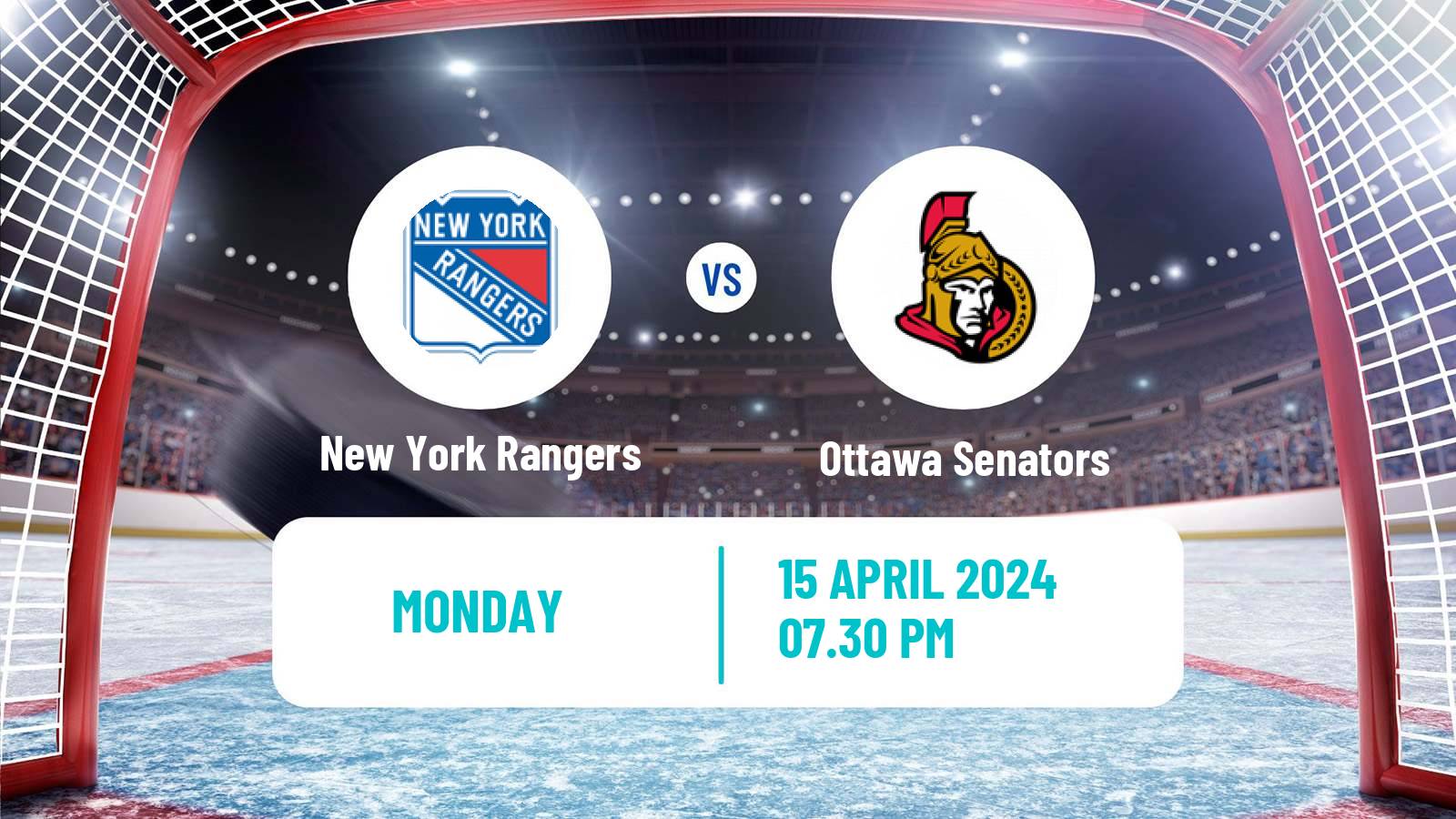 Hockey NHL New York Rangers - Ottawa Senators