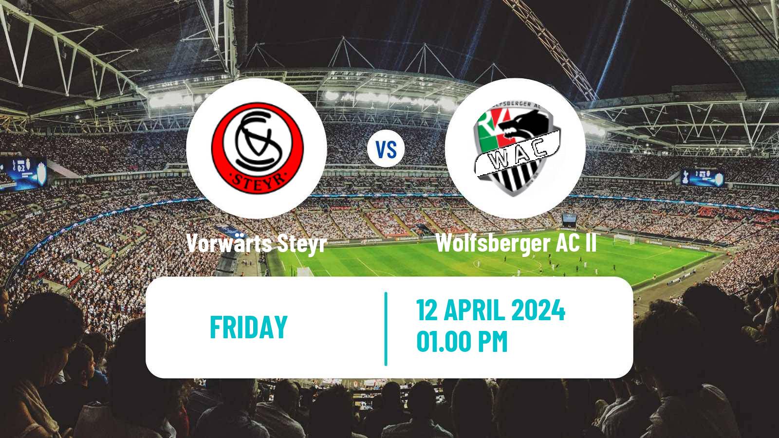 Soccer Austrian Regionalliga Central Vorwärts Steyr - Wolfsberger AC II
