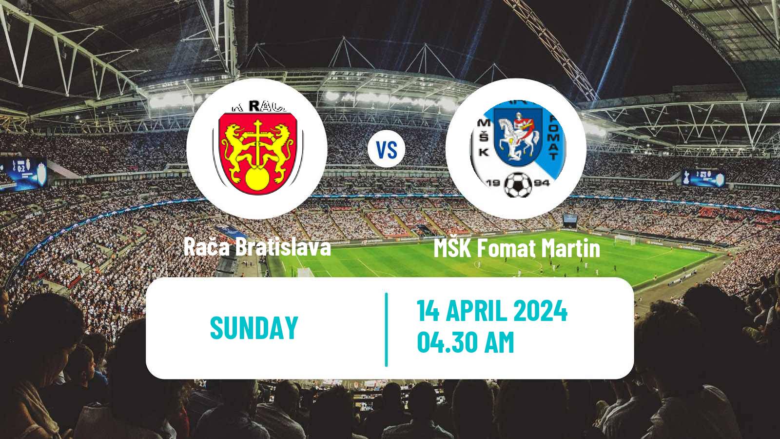 Soccer Slovak 3 Liga West Rača Bratislava - MŠK Fomat Martin
