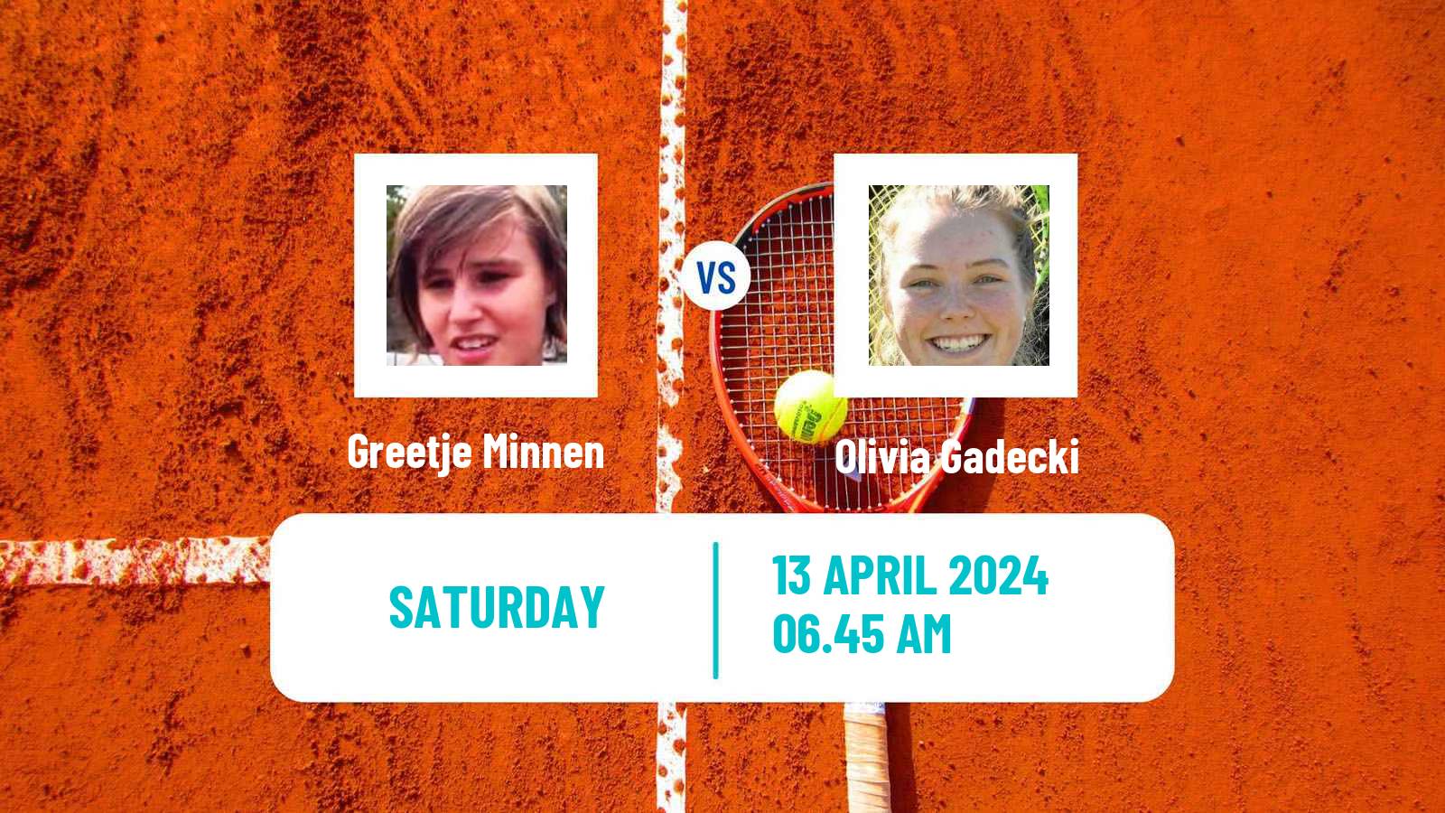 Tennis WTA Stuttgart Greetje Minnen - Olivia Gadecki