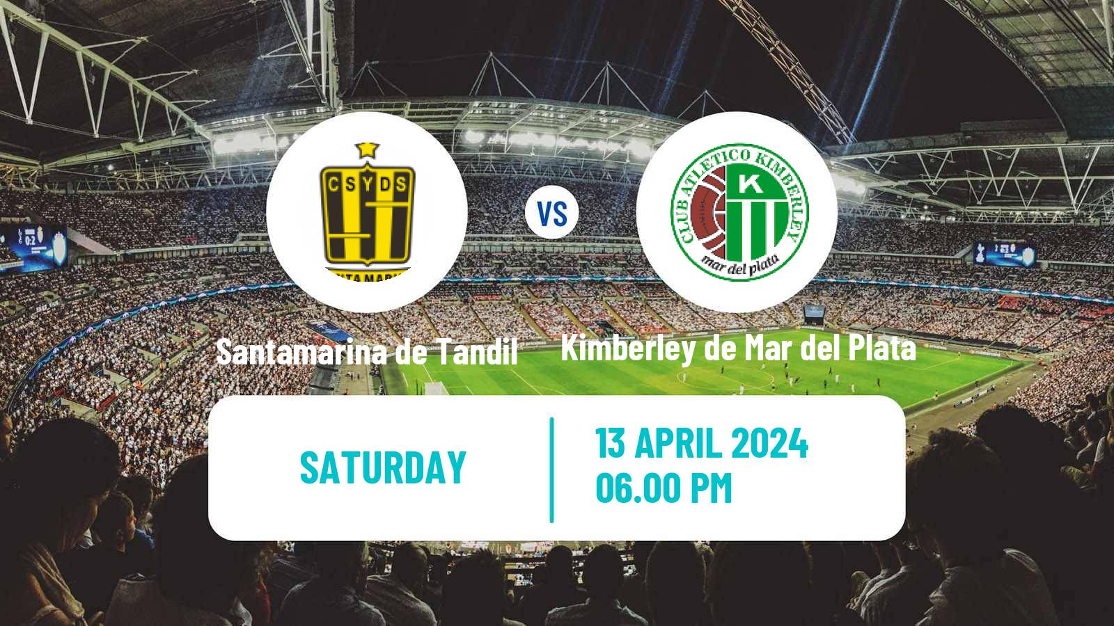 Soccer Argentinian Torneo Federal Santamarina de Tandil - Kimberley de Mar del Plata