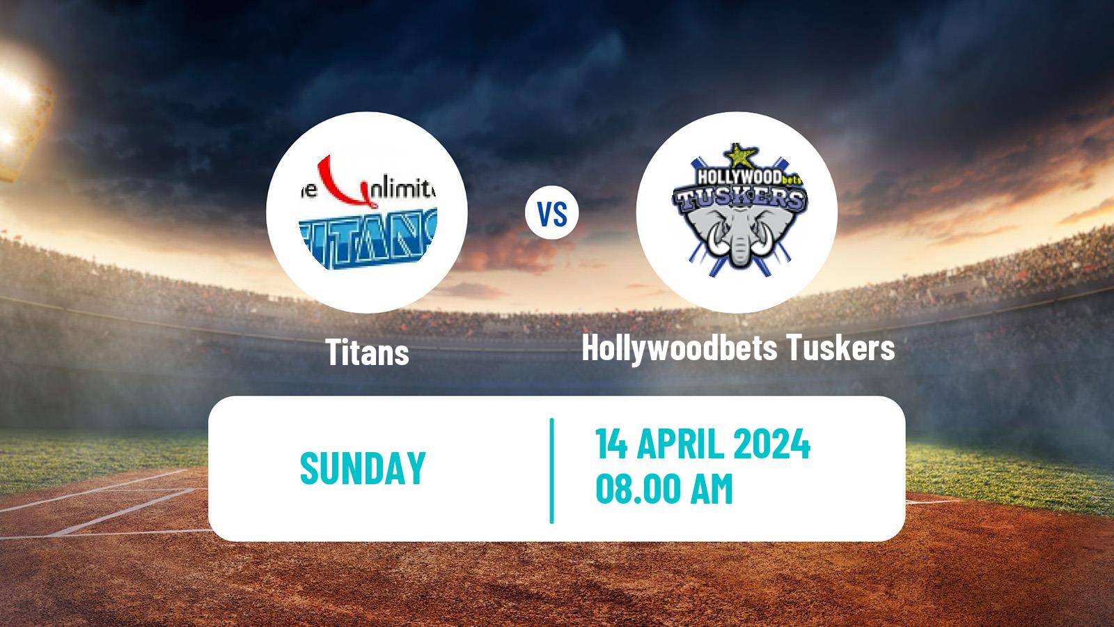 Cricket CSA T20 Challenge Titans - Hollywoodbets Tuskers