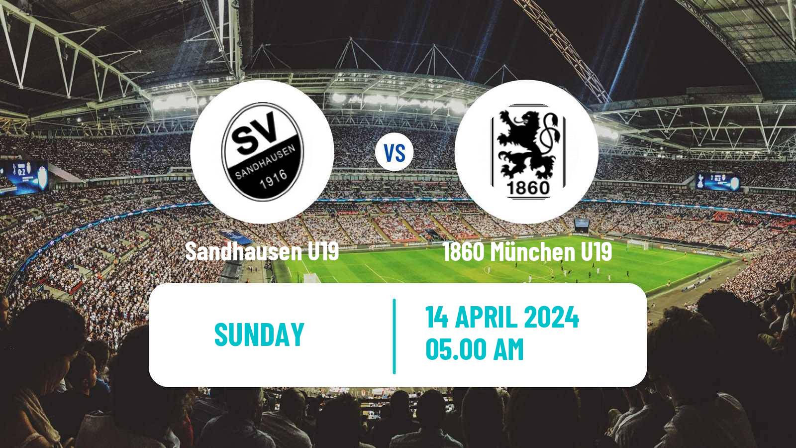 Soccer German Junioren Bundesliga South Sandhausen U19 - 1860 München U19