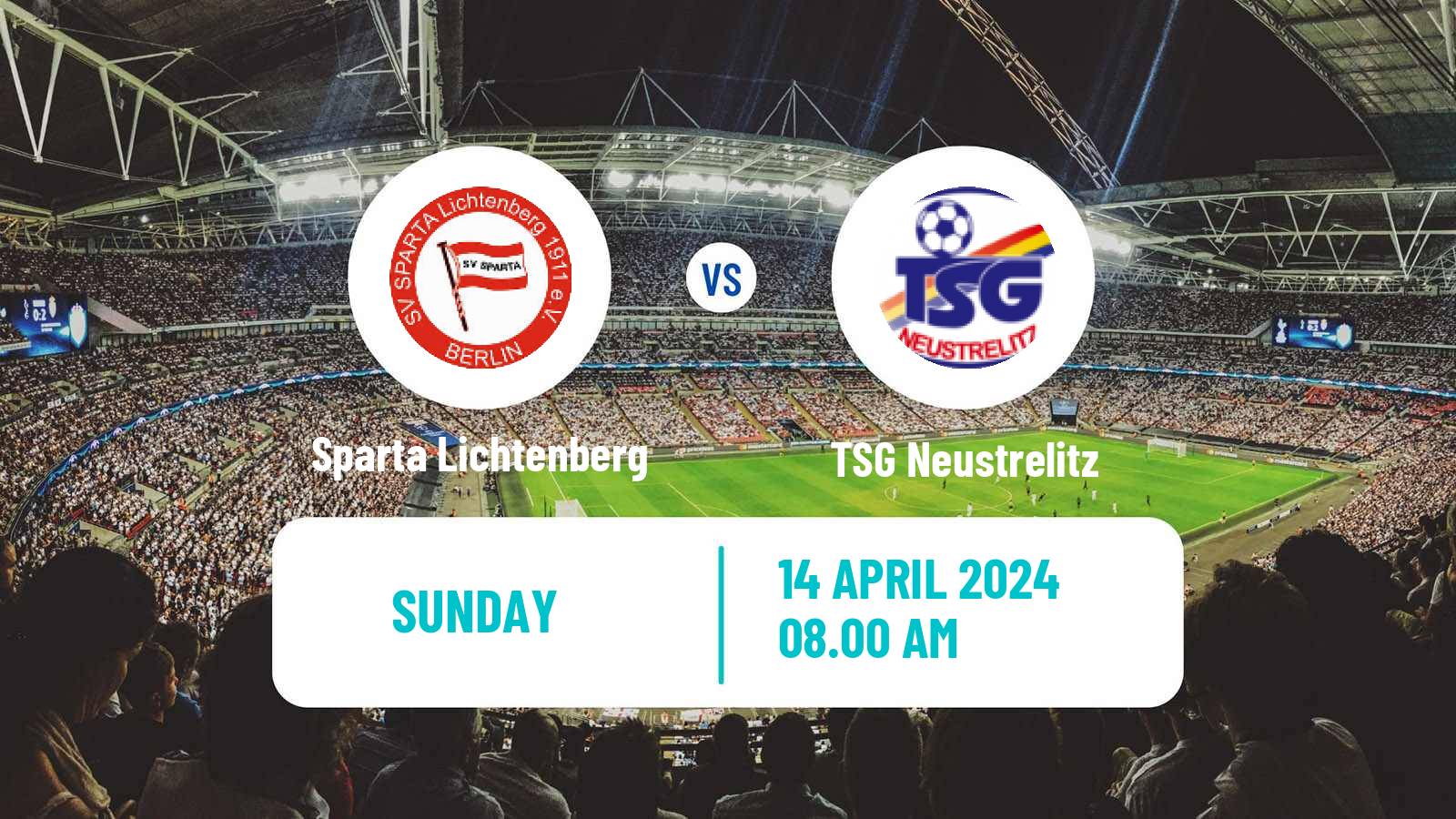 Soccer German Oberliga NOFV-Nord Sparta Lichtenberg - TSG Neustrelitz