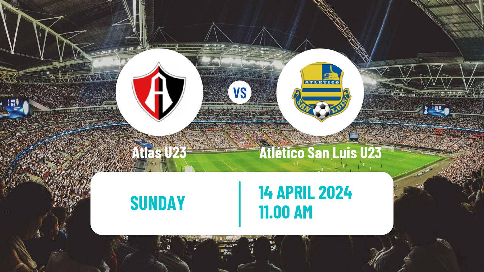 Soccer Mexican Liga MX U23 Atlas U23 - Atlético San Luis U23