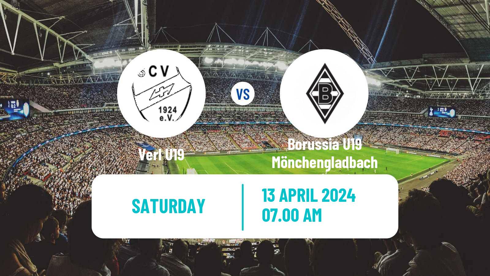 Soccer German Junioren Bundesliga West Verl U19 - Borussia U19 Mönchengladbach