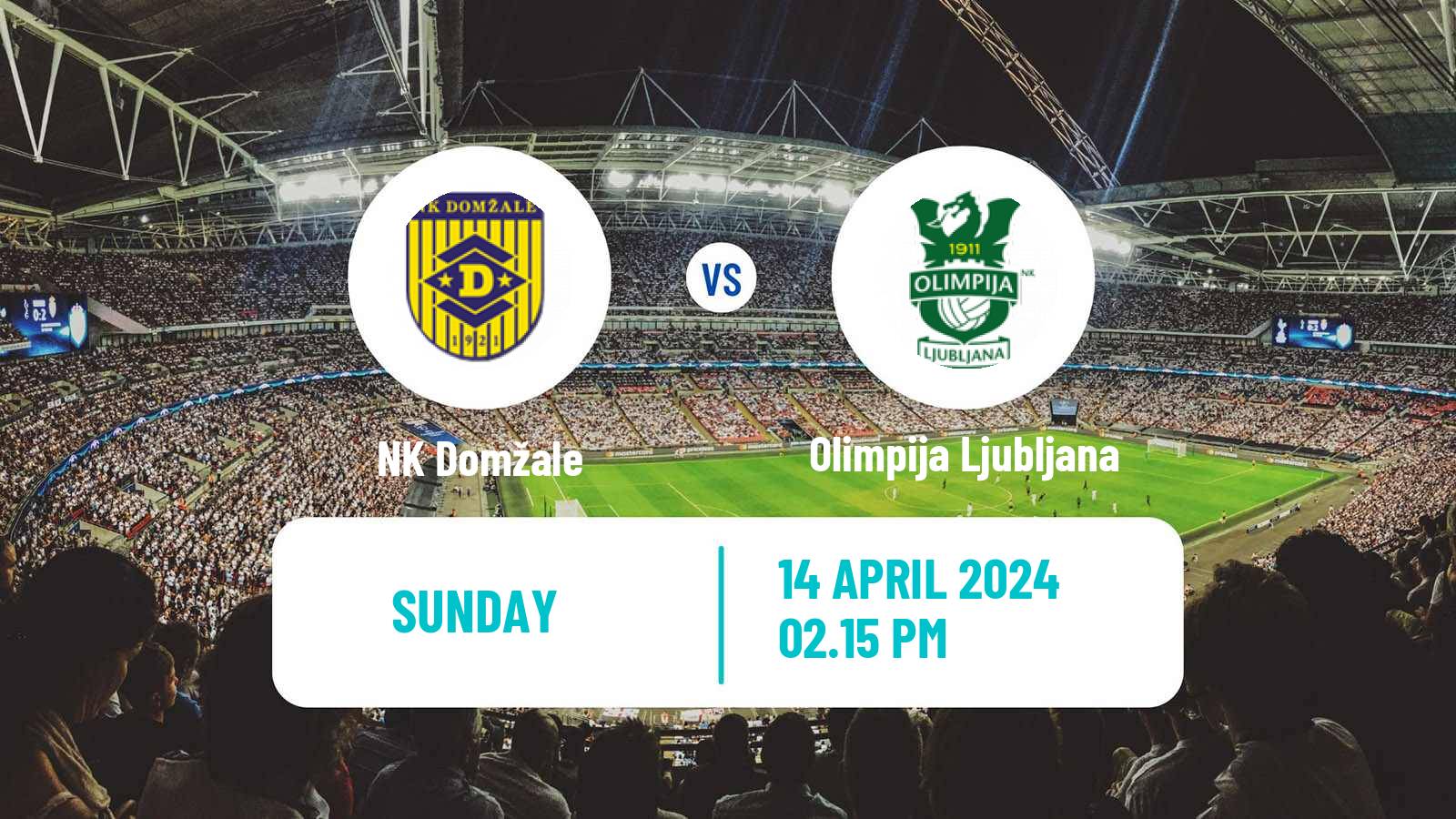 Soccer Slovenian PrvaLiga Domžale - Olimpija Ljubljana