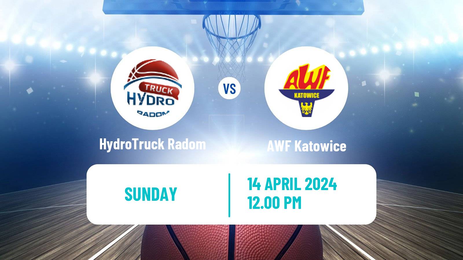 Basketball Polish 1 Liga Basketball HydroTruck Radom - AWF Katowice