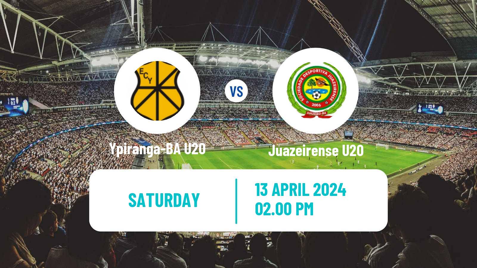 Soccer Brazilian Baiano U20 Ypiranga-BA U20 - Juazeirense U20
