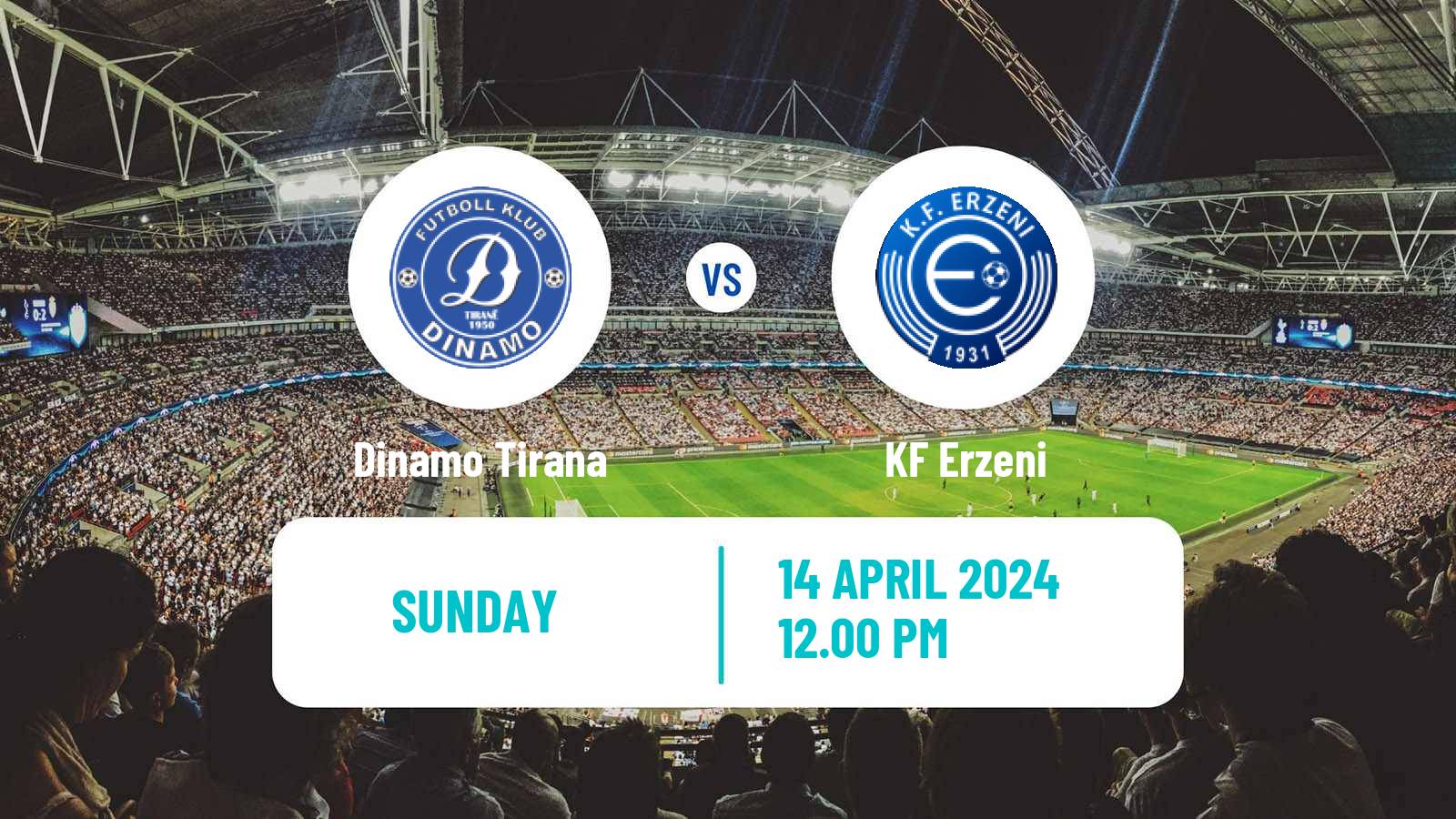 Soccer Albanian Super League Dinamo Tirana - Erzeni