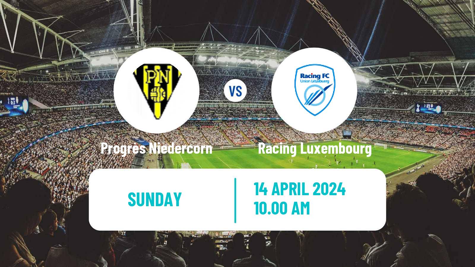 Soccer Luxembourg National Division Progrès Niedercorn - Racing Luxembourg