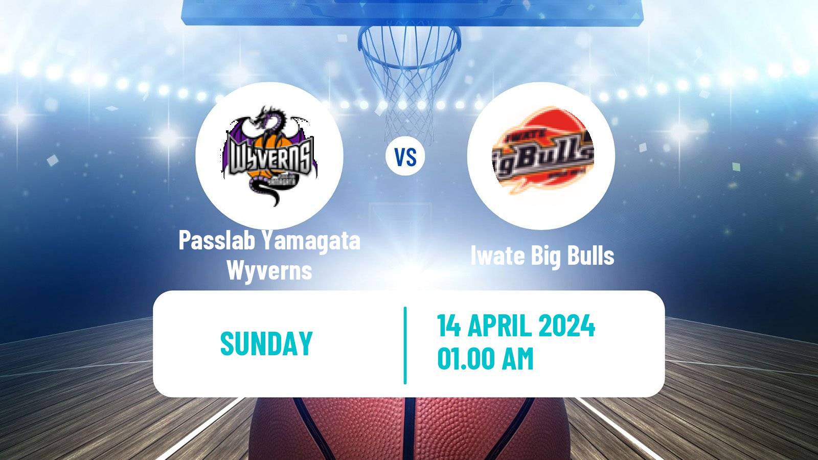 Basketball Japan B2 League Basketball Passlab Yamagata Wyverns - Iwate Big Bulls