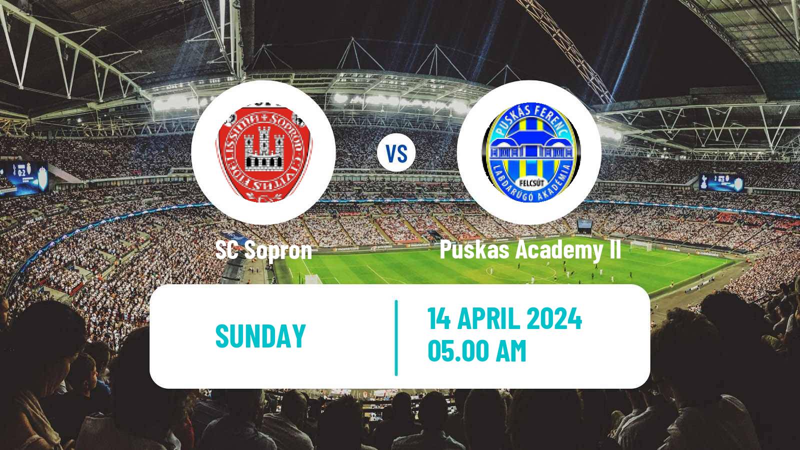 Soccer Hungarian NB III Northwest SC Sopron - Puskas Academy II