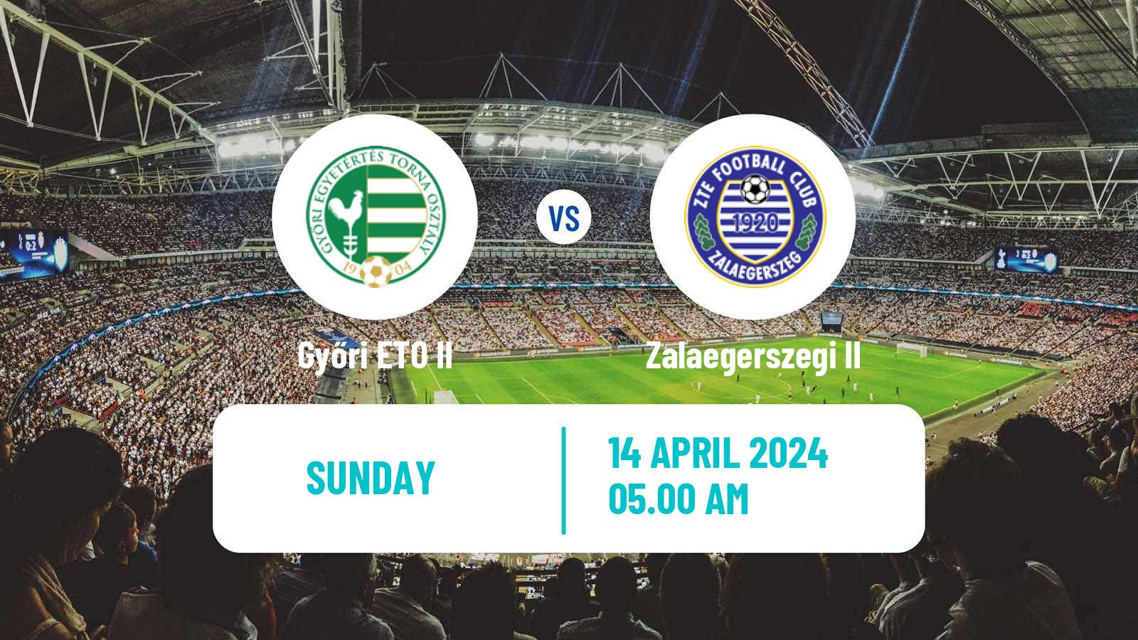 Soccer Hungarian NB III Northwest Győri ETO II - Zalaegerszegi II