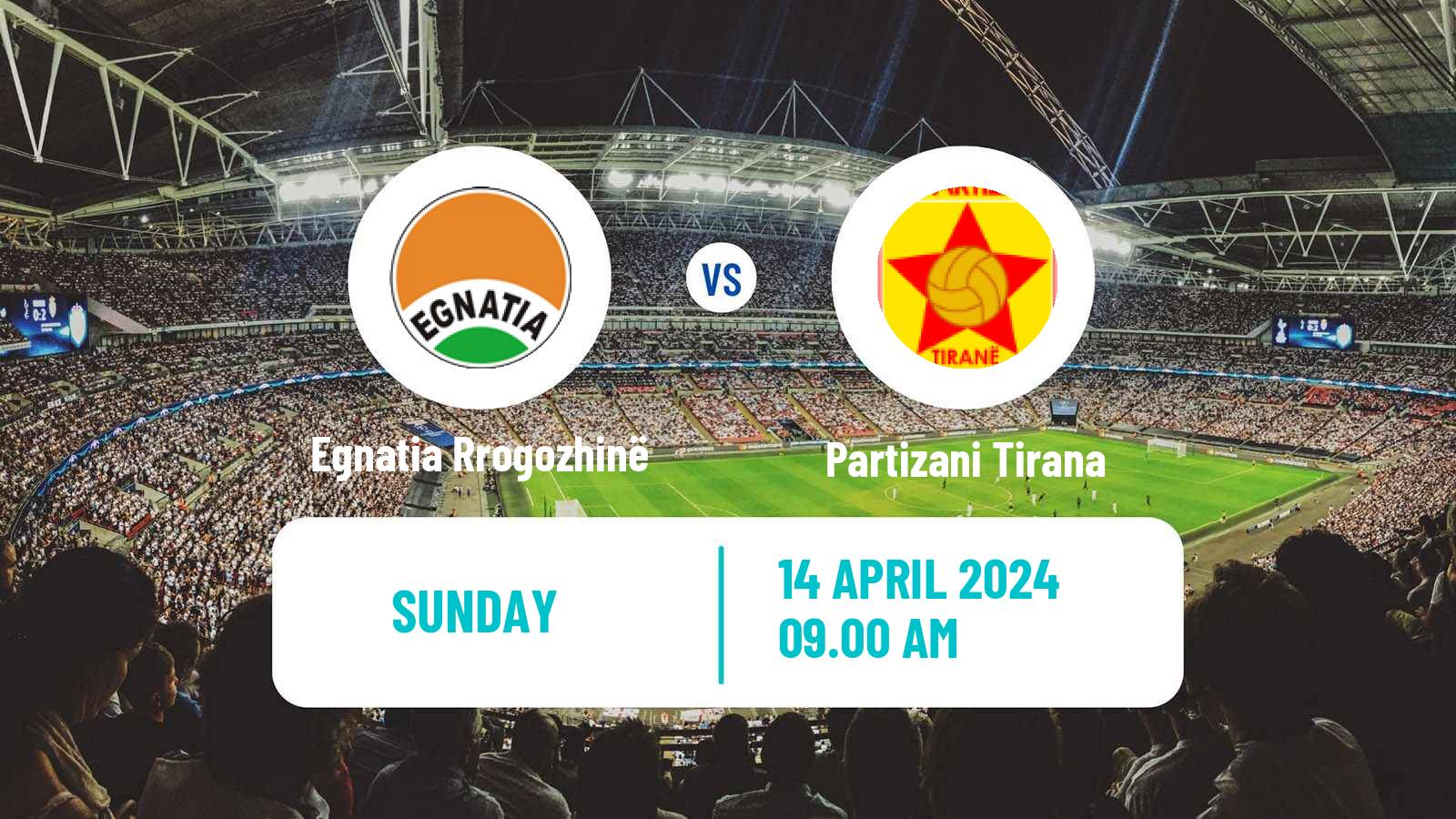 Soccer Albanian Super League Egnatia Rrogozhinë - Partizani Tirana