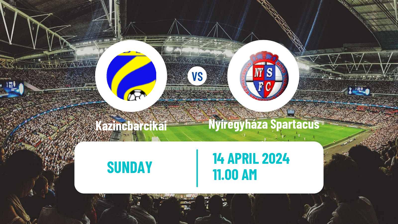 Soccer Hungarian NB II Kazincbarcikai - Nyíregyháza Spartacus