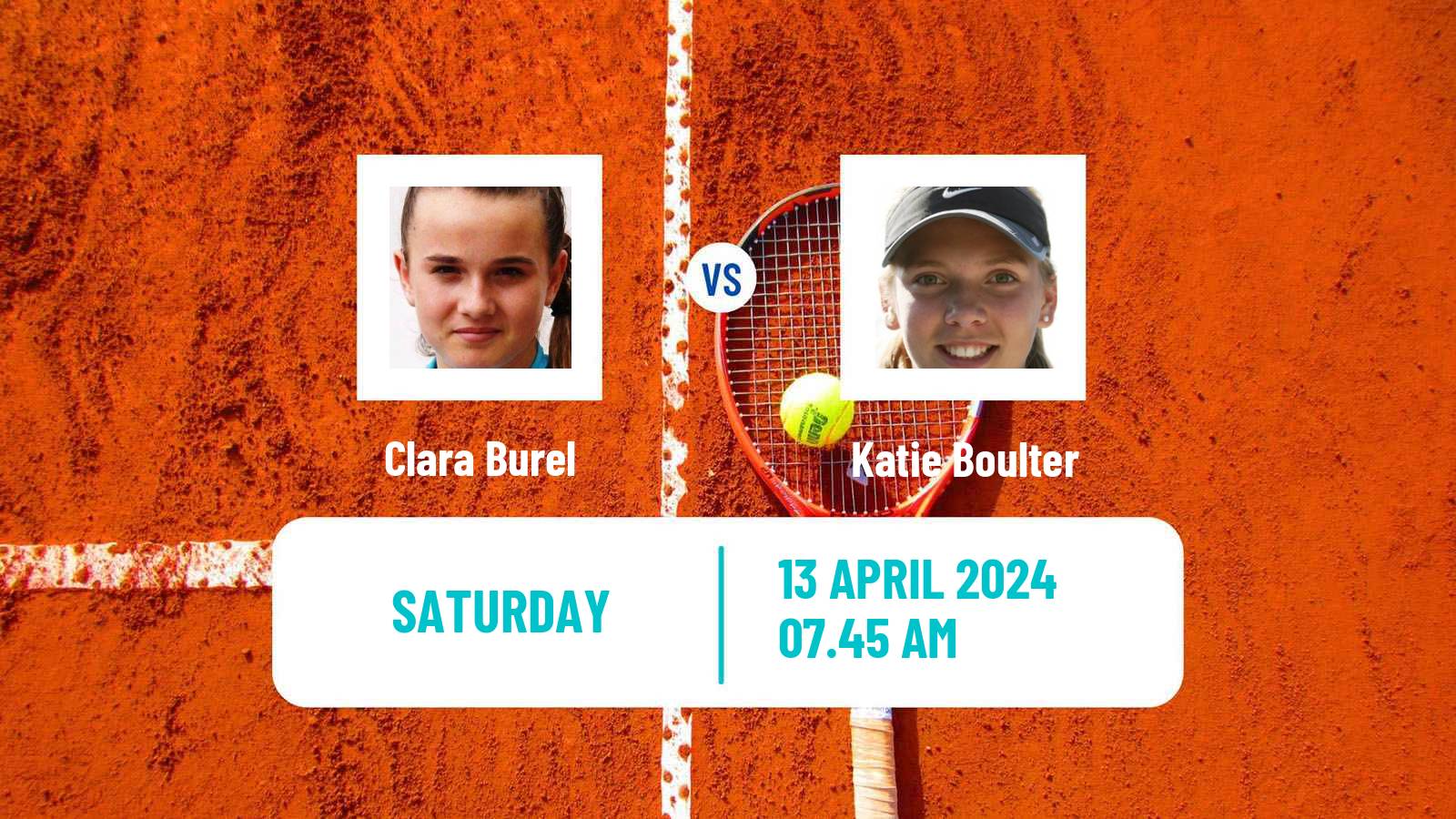 Tennis WTA Billie Jean King Cup World Group Clara Burel - Katie Boulter